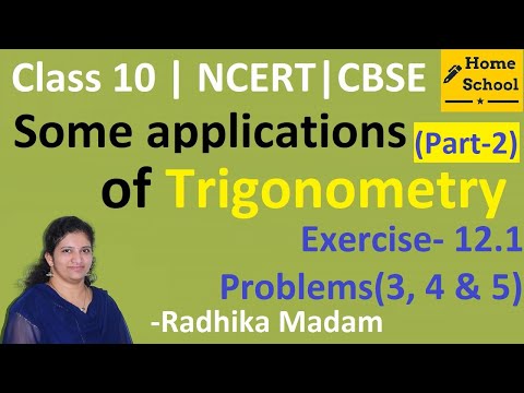Some applications of trigonometry Class 10Part-2 Exercise- 12.1 Problems3, 4 5 - Mathematics video for Grade 10