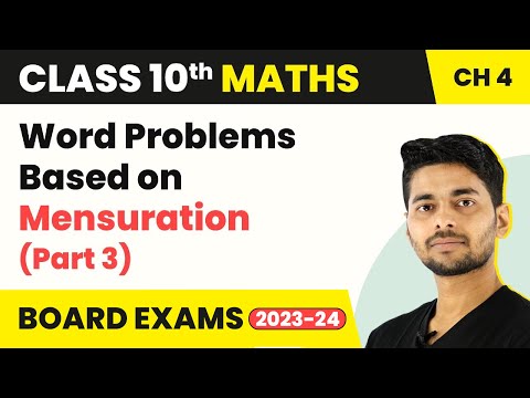 Word Problems Based on Mensuration Part 3 - Quadratic Equations Class 10 Maths Chapter 4 CBSE - Mathematics video for Grade 10
