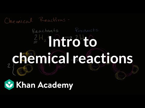Intro to Chemical reactions Chemical equation and reactions Chemistry Khan Academy - Science video for Grade 10