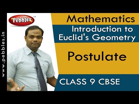 Postulate Introduction to Euclids Geometry Mathematics Class 9 CBSE Syllabus - Mathematics video for Grade 9