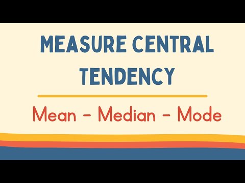 Measure Central Tendency Mean-Median-Mode and Range - Mathematics video for Grade 9