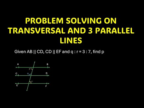 Transversal and 3 parallel lines Lines and Angles NCERT Grade 9 Math Khan Academy - Mathematics video for Grade 9