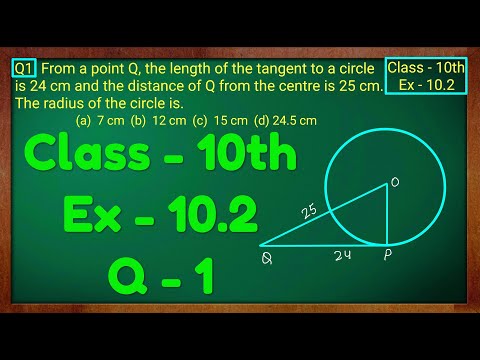 Class - 10 Ex - 10.2 Q1 Maths Cirlces NCERT CBSE - Mathematics video for Grade 10