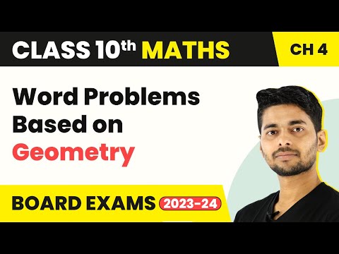 Class 10 Maths Chapter 4 Word Problems Based on Geometry - Quadratic Equations 2022-23 - Mathematics video for Grade 10