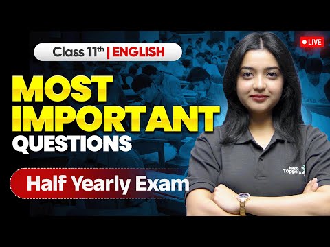 Class 11 English Most Important Questions For Half Yearly Exam 2025-26 Magnollia Maam -  video for Grade 10