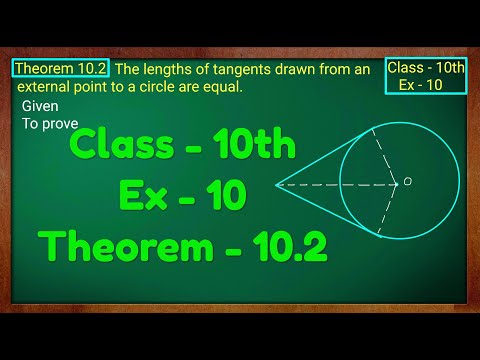 Class - 10 Ex - 10 Theorem 10.2 Maths Cirlces NCERT CBSE - Mathematics video for Grade 10