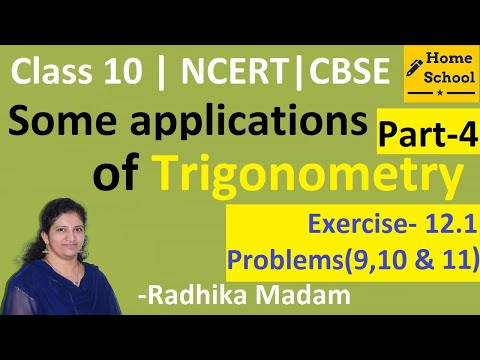 Some applications of trigonometry class 10Part-4Exercise- 12.1 Problems9,1011 - Mathematics video for Grade 10