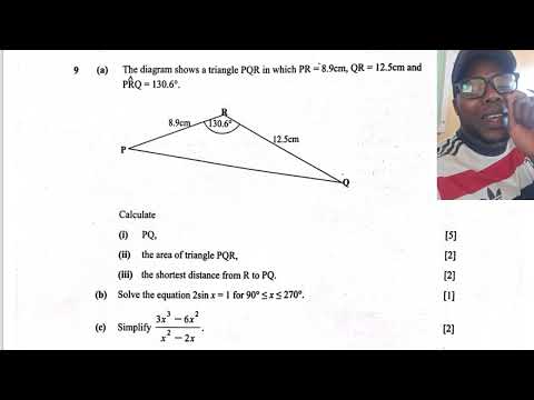 Professor on Trigonometry Trigonometry 2024 GCE cosine rule. - Mathematics video for Grade 10