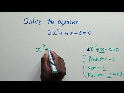 Solve quadratic equation by factorisation - Mathematics video for Grade 10