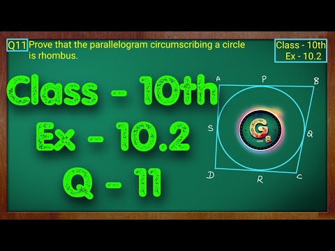 Class - 10 Ex - 10.2 Q11 Maths Cirlces NCERT CBSE - Mathematics video for Grade 10
