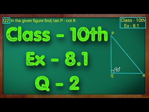 Class - 10 Ex - 8.1 Q2 Maths Trigonometry NCERT CBSE - Mathematics video for Grade 10
