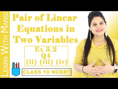 Class 10 Maths Chapter 3 Exercise 3.2 Q4 Pair Of Linear Equations in Two Variables NCERT - Mathematics video for Grade 10