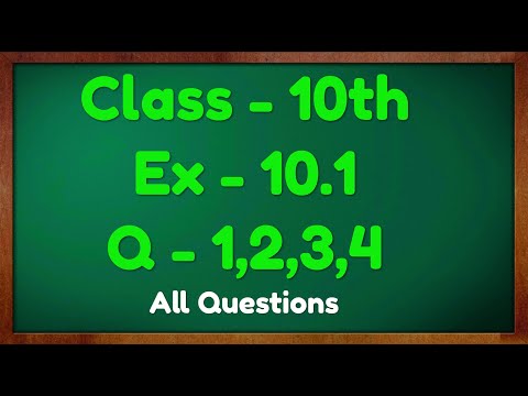 Class - 10 Ex - 10.1 Q1, 2, 3 and 4 Maths Cirlces NCERT CBSE - Mathematics video for Grade 10