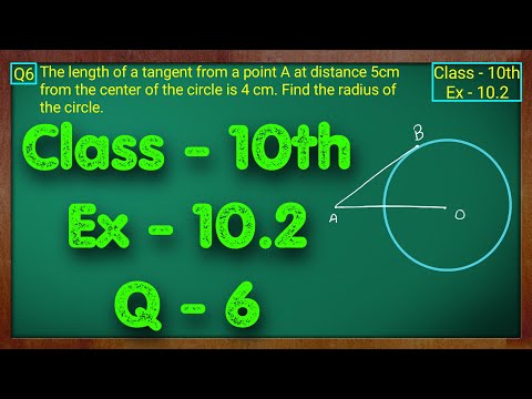 Class - 10 Ex - 10.2 Q6 Maths Cirlces NCERT CBSE - Mathematics video for Grade 10