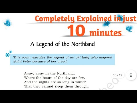 A Legend of the Northland Class 9 English Beehive Poem - English video for Grade 9