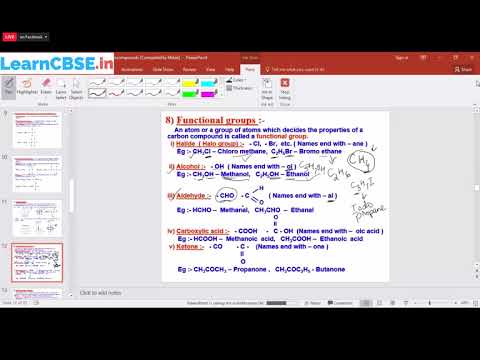 Functional Groups - Carbon and its Compounds - CBSE Class 10 Science - Science video for Grade 10