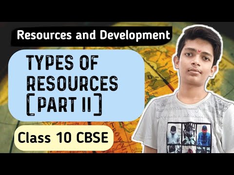 Types Of Resources Class 10 CBSE Geography Resources and Development In Hindi - Social Science video for Grade 10