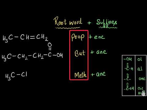 Nomenclature of carbon compounds Including functional groups Chemistry Khan Academy - Science video for Grade 10