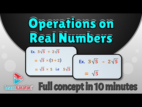 Class 9 Maths Number Systems - Operations on Real Numbers - LearnFatafat - Mathematics video for Grade 9