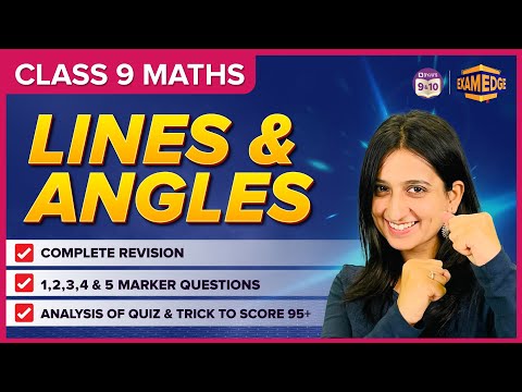 LINES AND ANGLES Concept and Important Questions Chapter 06 Class 09 CBSE EXAM 2024 Exam Edge - Mathematics video for Grade 9