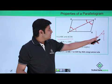 Class 9th - Quadrilaterals - Properties of a Parallelogram - Mathematics video for Grade 9
