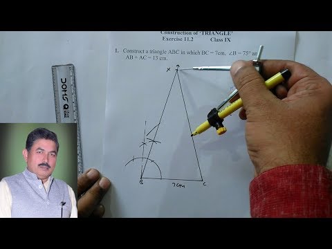 construction of triangle CBSE class 9 part 1 - Mathematics video for Grade 9