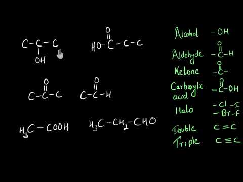 Functional groups Carbon and its compounds Chemistry Khan Academy - Science video for Grade 10