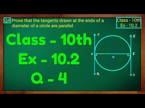 Class - 10 Ex - 10.2 Q4 Maths Cirlces NCERT CBSE - Mathematics video for Grade 10