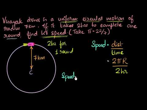 Calc. speed time in a uniform circular motion - Solved numerical - Physics video for Grade 9