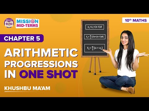 Arithmetic Progression Class 10 Maths One-Shot Chapter 5 CBSE Class 10 Mid Term Exams - Mathematics video for Grade 10