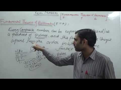 Fundamental Theorem of Arithmetic Hindi NCERTCBSE 10th Class Maths - Mathematics video for Grade 10