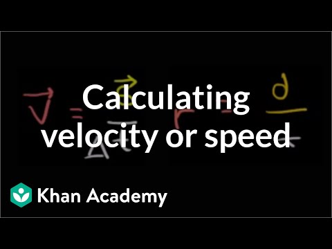 Calculating average velocity or speed One-dimensional motion Physics Khan Academy - Physics video for Grade 9
