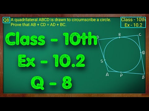 Class - 10 Ex - 10.2 Q8 Maths Cirlces NCERT CBSE - Mathematics video for Grade 10
