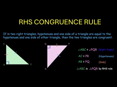 What is RHS congruency and Why RHS works Triangles NCERT Grade 9 MATH Khan Academy - Mathematics video for Grade 9