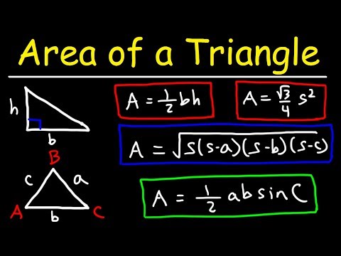 Area of a Triangle, Given 3 Sides, Herons Formula - Mathematics video for Grade 9