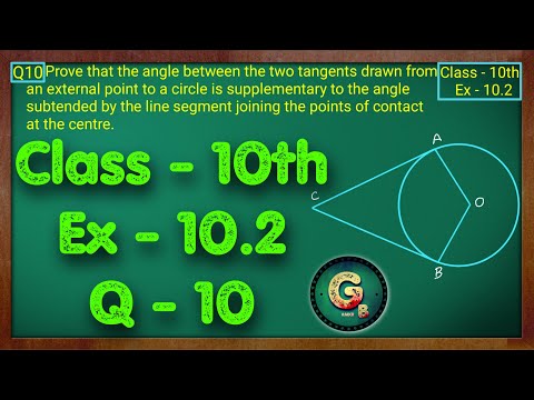 Class - 10 Ex - 10.2 Q10 Maths Cirlces NCERT CBSE - Mathematics video for Grade 10