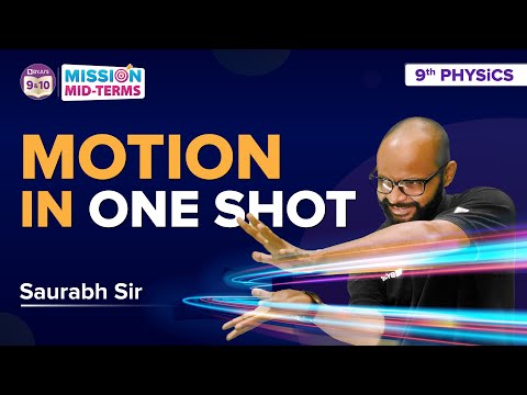 Motion in One Shot Class 9 Science Chapter 8 Physics Concepts MCQs CBSE Class 9 Midterm Exams - Physics video for Grade 9