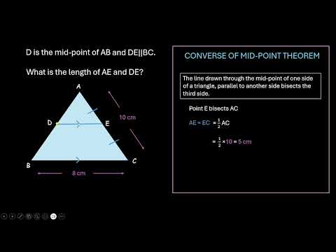 Converse of midpoint theorem Quadrilaterals NCERT Grade 9 MATH Khan Academy - Mathematics video for Grade 9